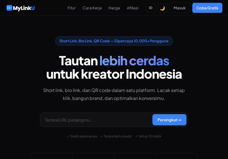 Tangkapan layar MyLinkU