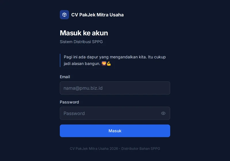 Tangkapan layar ERP SPPG